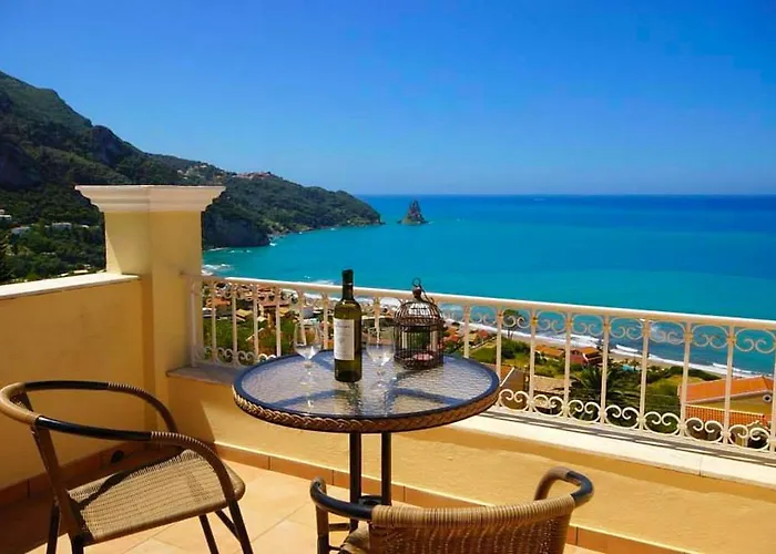 شقة Natalia B With Panoramic Sea Views Of Agios Gordios Bay